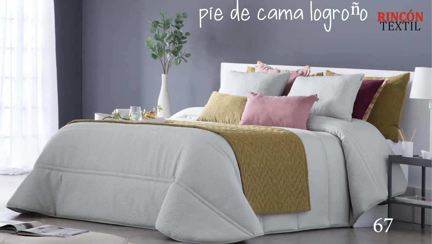 Pie de cama Logroño y Funda cojín Badajoz - Sandeco - Rincón Textil
